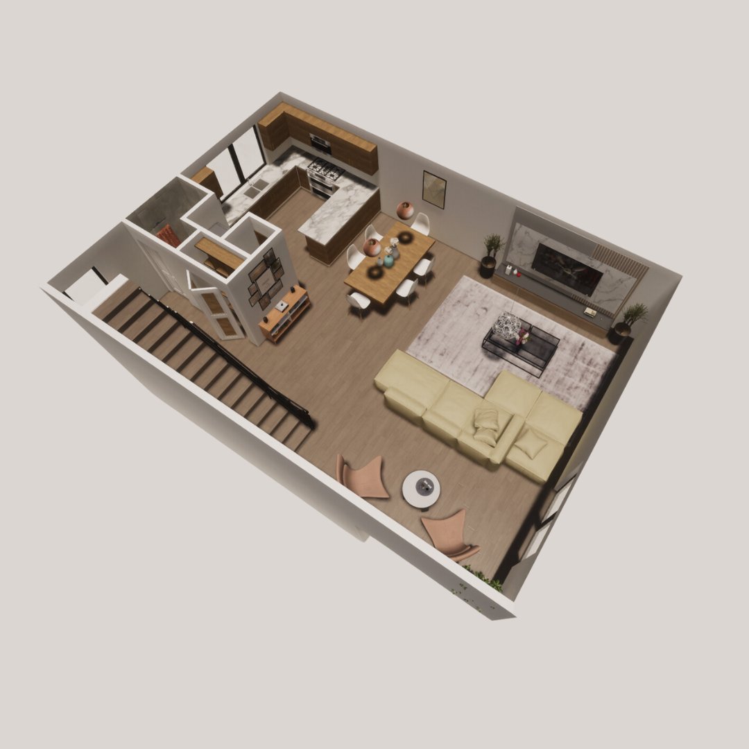 Contour at NoHo — 2nd floor bedroom level rendering